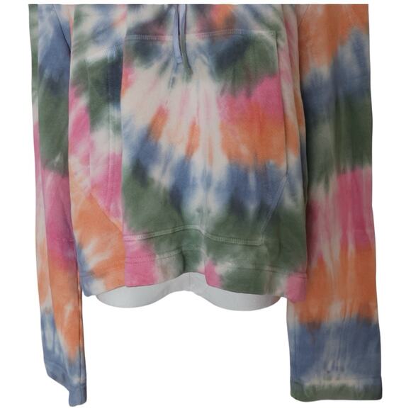 Raquel Allegra Tie Dye Crop Hoodie in Pastel Size 2/M - Picture 2 of 12